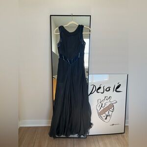 Emporio Armani 100% Silk Velvet Panel Evening Gown | Made in Italy | IT 38 US 2